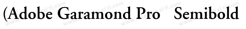 (Adobe Garamond Pro   Semibold Ital字体转换